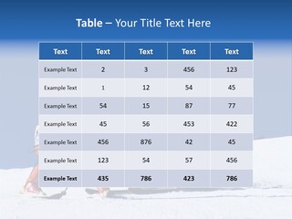 Happy Skiing Family PowerPoint Template