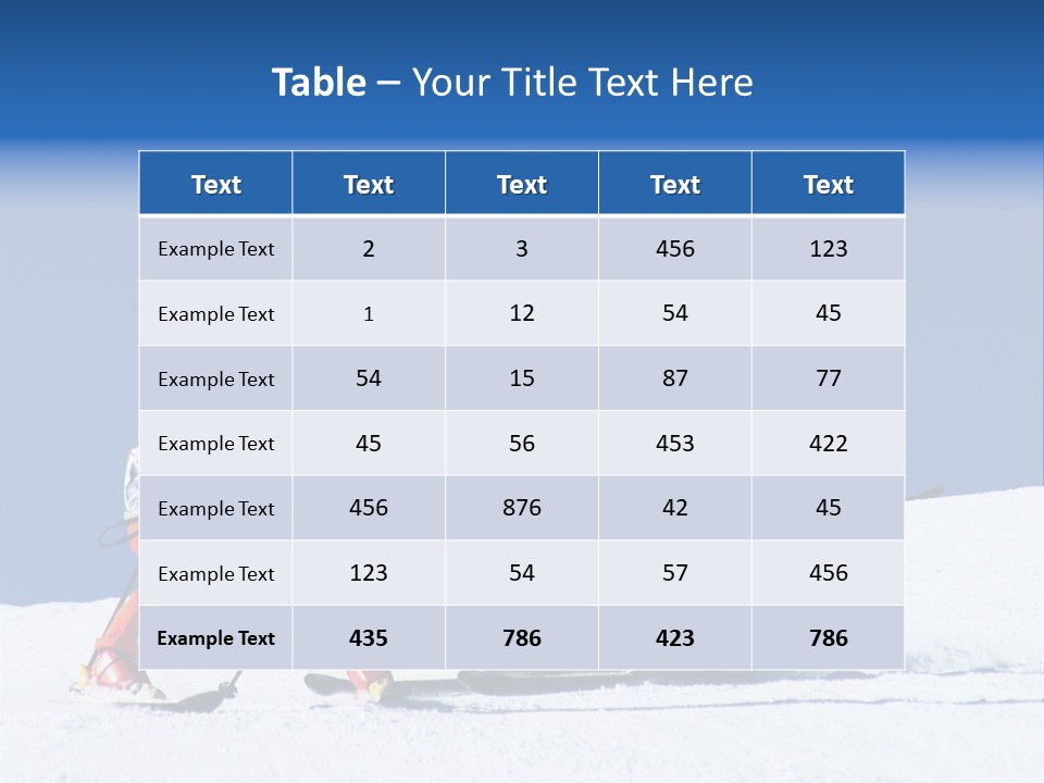 Happy Skiing Family PowerPoint Template