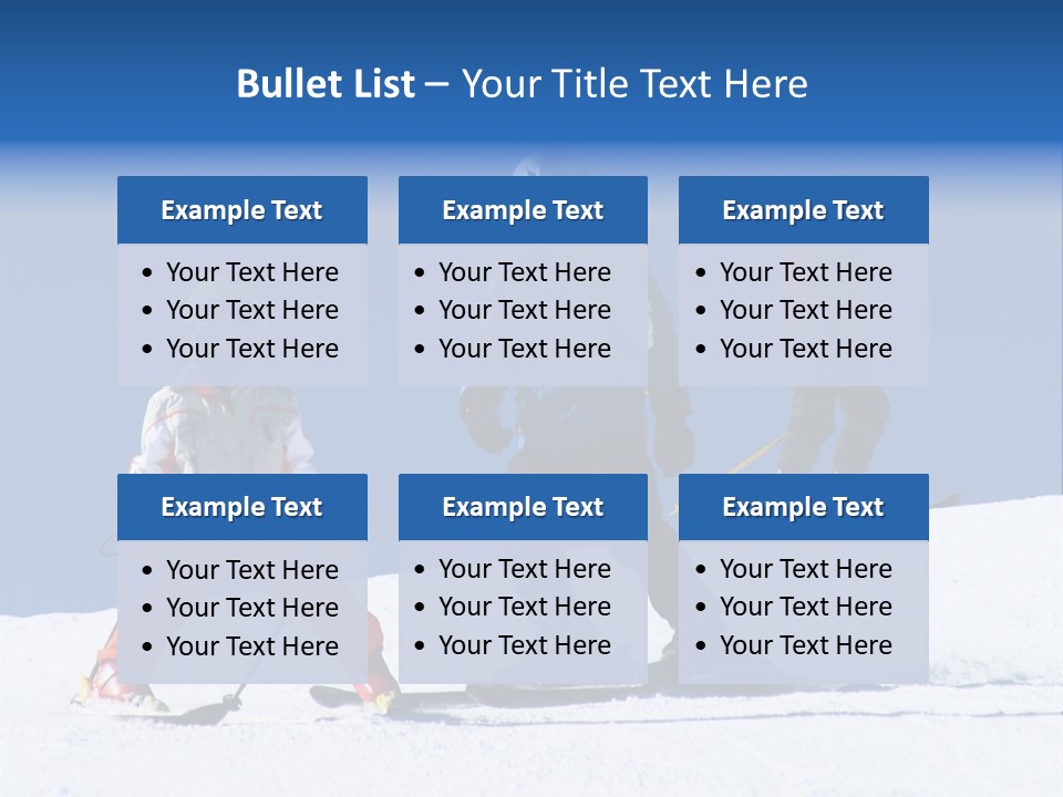 Happy Skiing Family PowerPoint Template