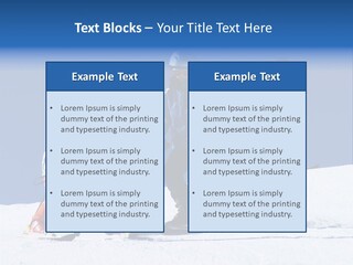 Happy Skiing Family PowerPoint Template