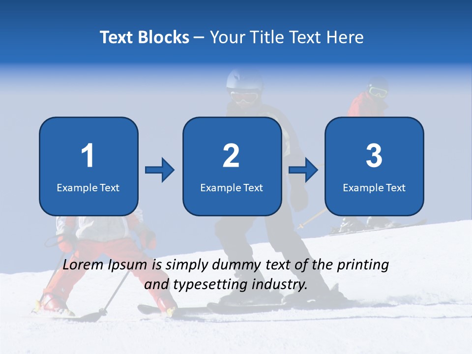 Happy Skiing Family PowerPoint Template