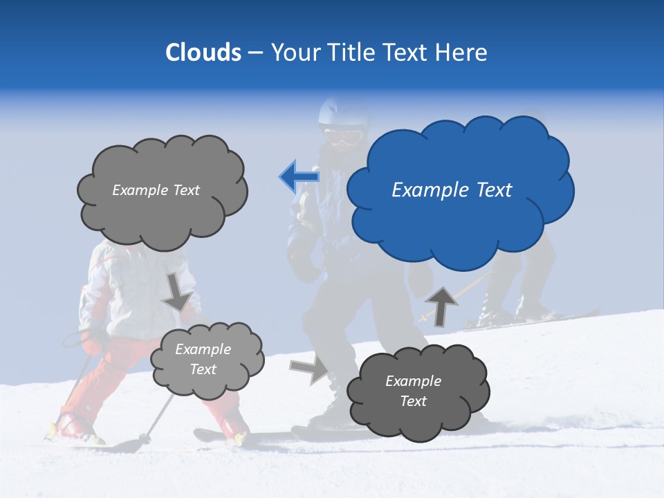 Happy Skiing Family PowerPoint Template