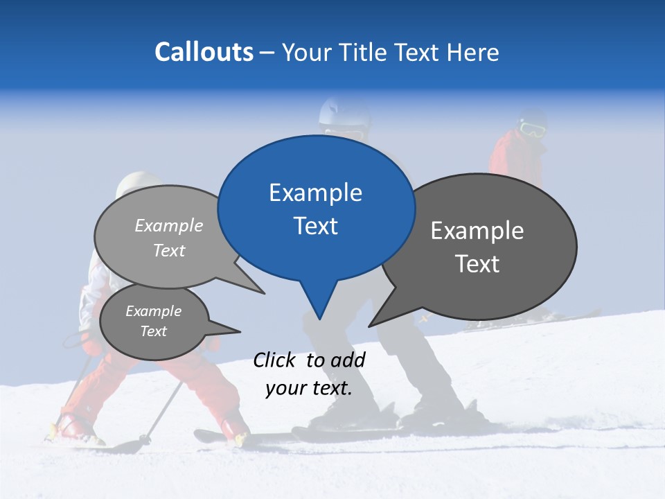 Happy Skiing Family PowerPoint Template