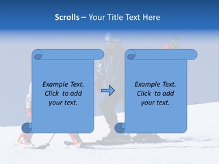 Happy Skiing Family PowerPoint Template