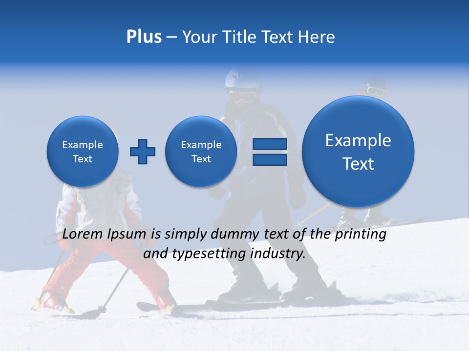 Happy Skiing Family PowerPoint Template