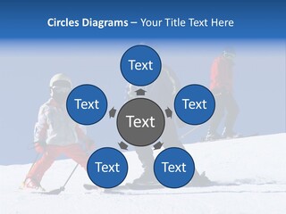 Happy Skiing Family PowerPoint Template