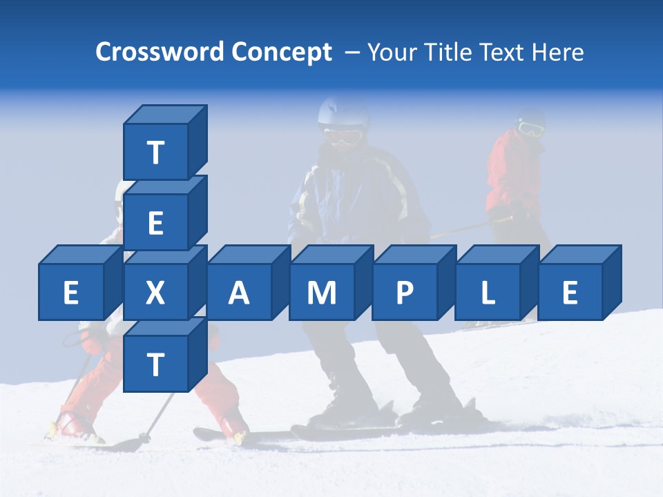 Happy Skiing Family PowerPoint Template