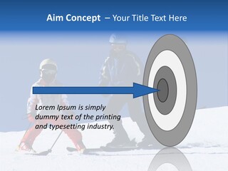 Happy Skiing Family PowerPoint Template