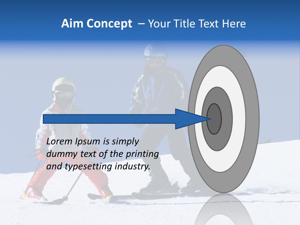 Happy Skiing Family PowerPoint Template