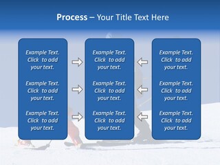 Happy Skiing Family PowerPoint Template