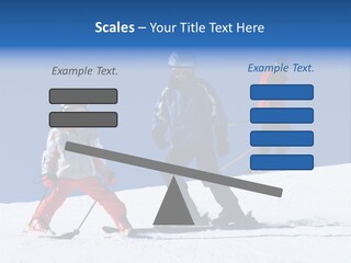 Happy Skiing Family PowerPoint Template