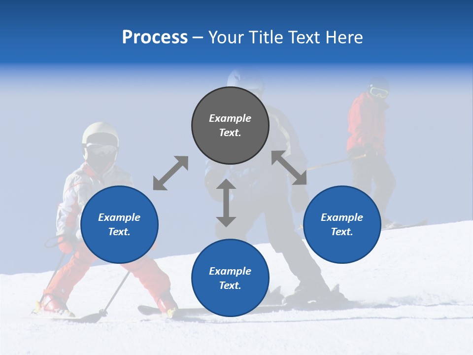 Happy Skiing Family PowerPoint Template