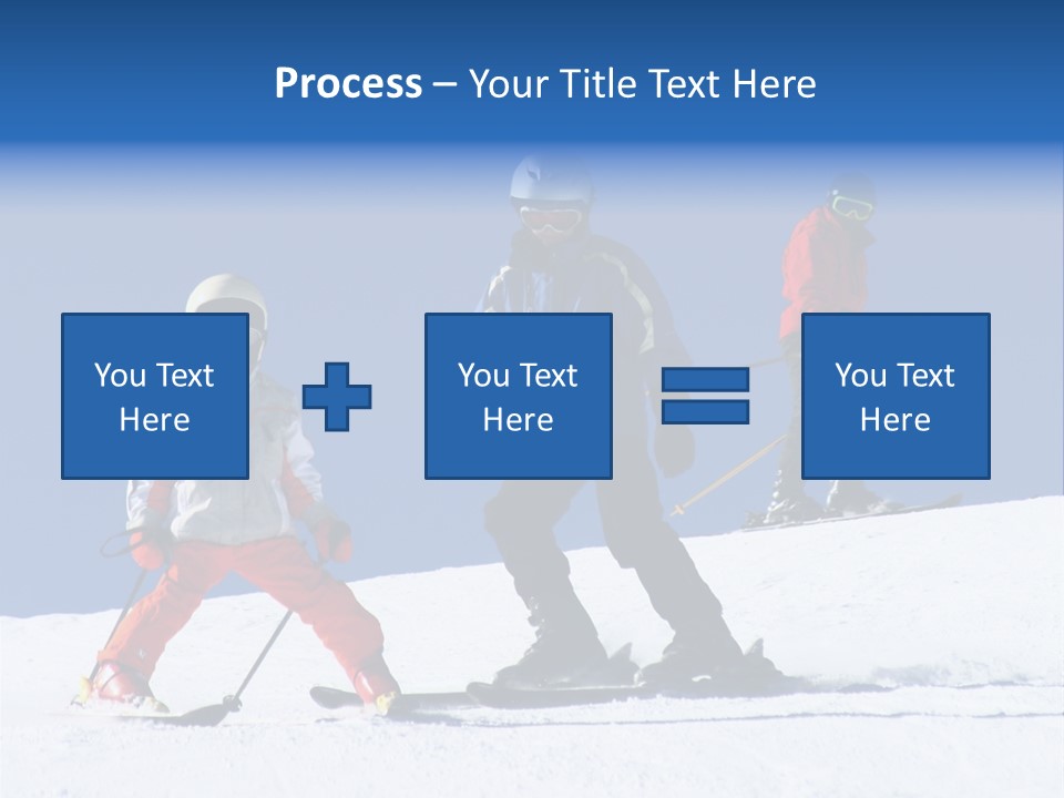 Happy Skiing Family PowerPoint Template
