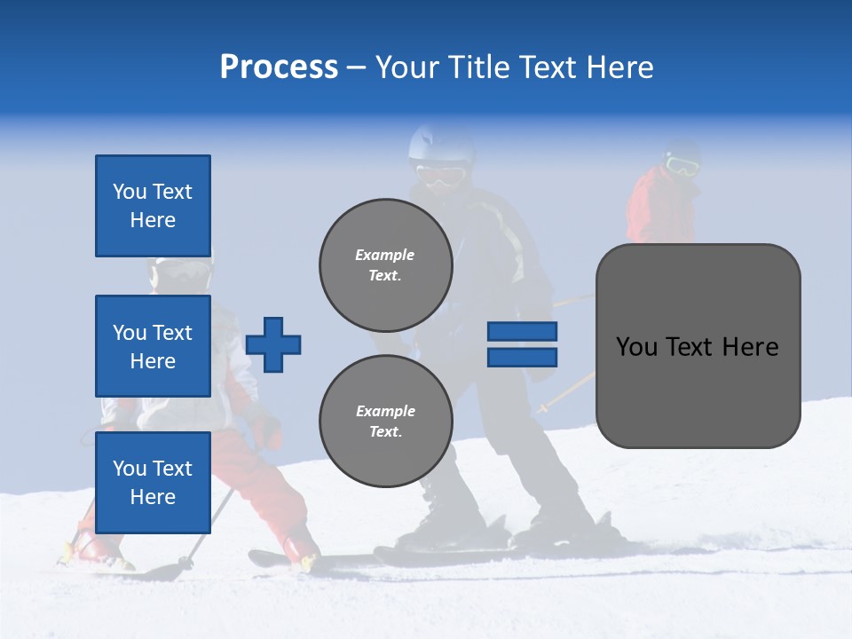 Happy Skiing Family PowerPoint Template