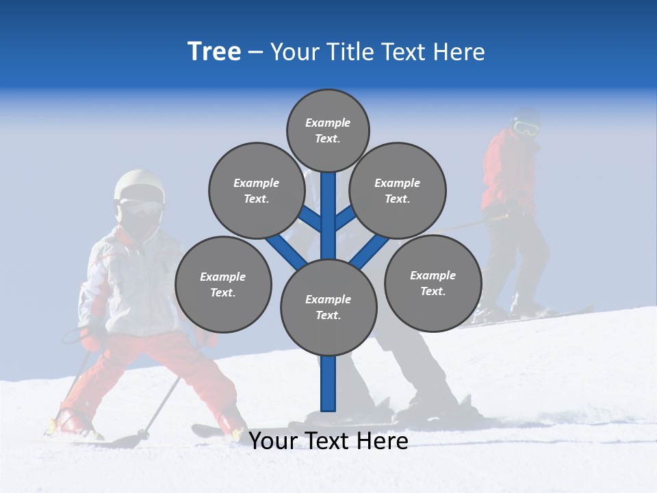 Happy Skiing Family PowerPoint Template
