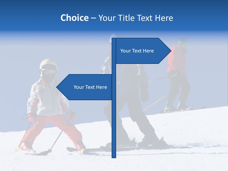 Happy Skiing Family PowerPoint Template