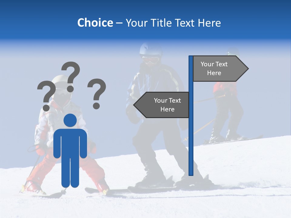Happy Skiing Family PowerPoint Template
