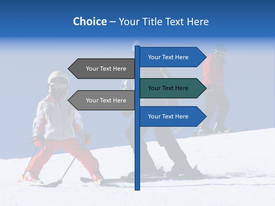 Happy Skiing Family PowerPoint Template