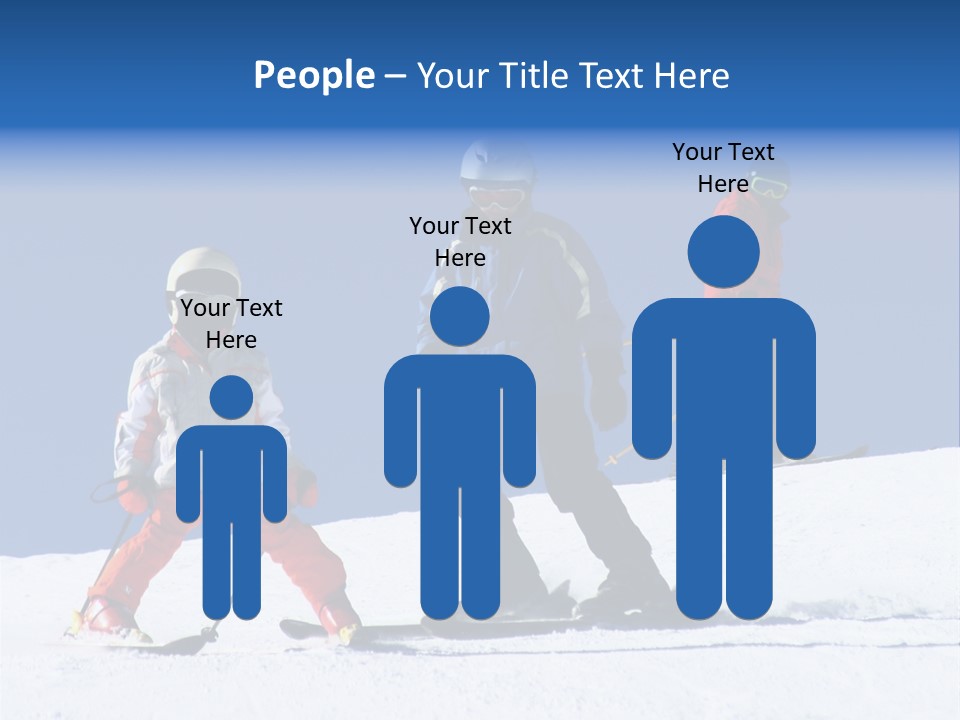 Happy Skiing Family PowerPoint Template