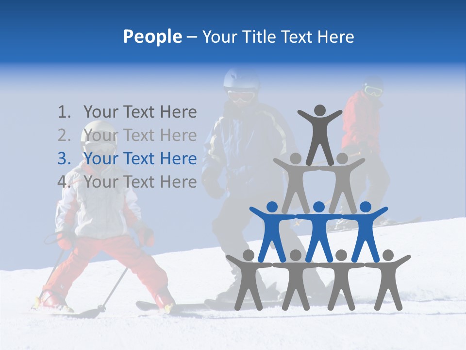 Happy Skiing Family PowerPoint Template