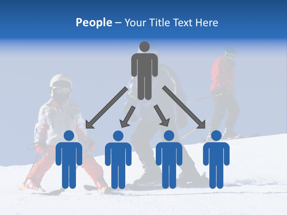 Happy Skiing Family PowerPoint Template