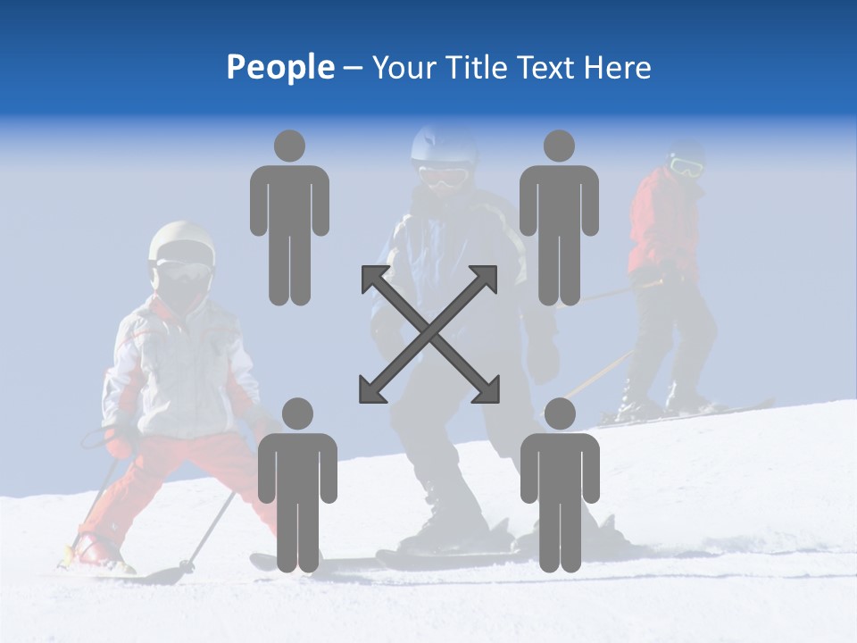 Happy Skiing Family PowerPoint Template
