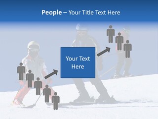 Happy Skiing Family PowerPoint Template