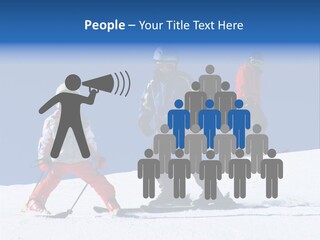 Happy Skiing Family PowerPoint Template