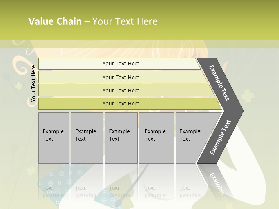 Spring Girl Stock Vector Illustration: PowerPoint Template