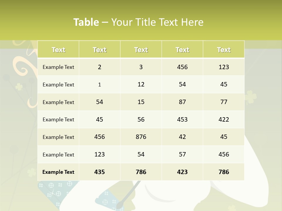 Spring Girl Stock Vector Illustration: PowerPoint Template