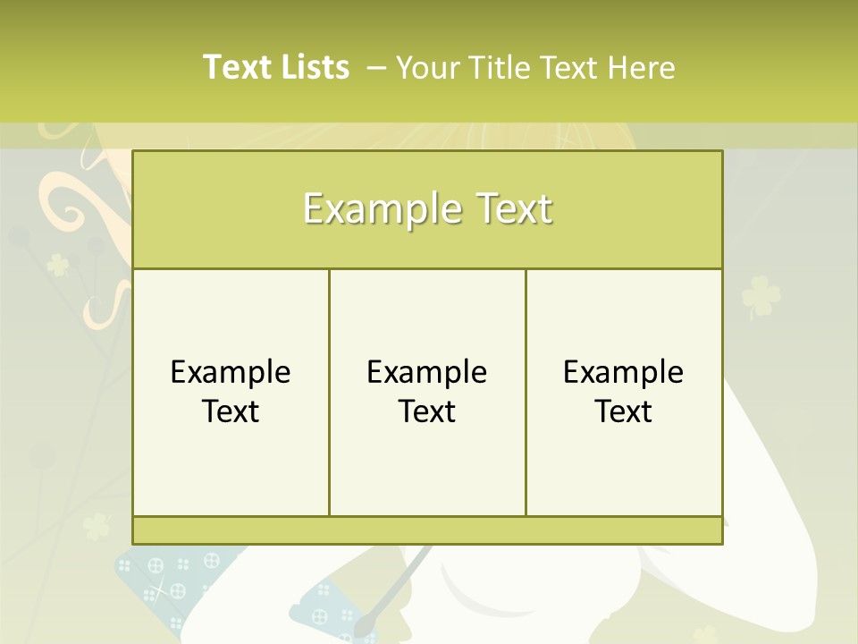 Spring Girl Stock Vector Illustration: PowerPoint Template