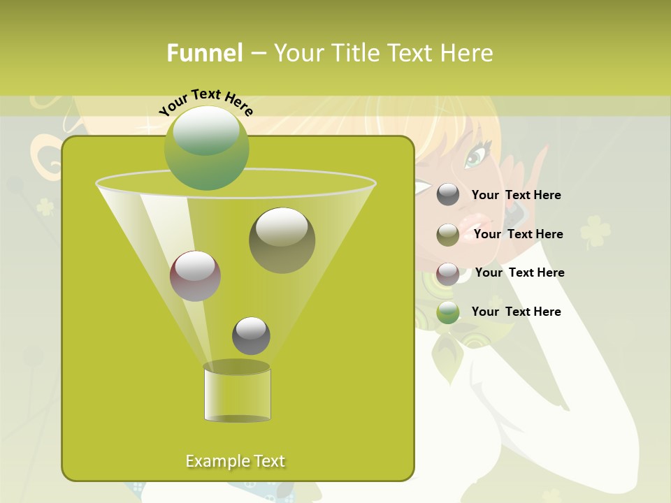 Spring Girl Stock Vector Illustration: PowerPoint Template