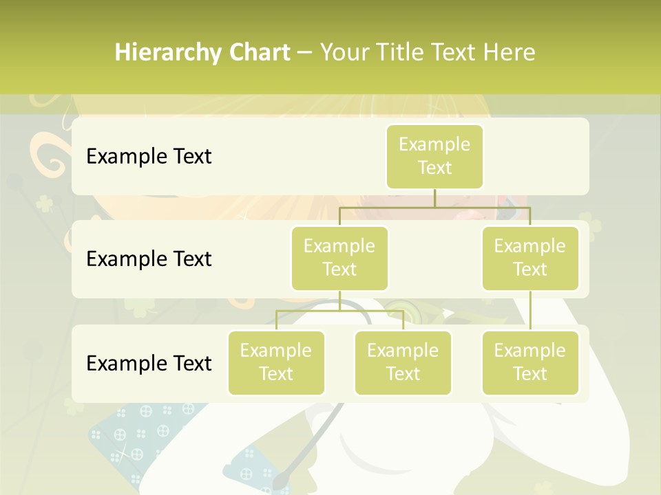 Spring Girl Stock Vector Illustration: PowerPoint Template