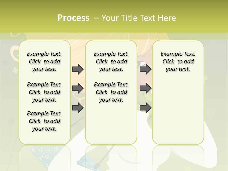Spring Girl Stock Vector Illustration: PowerPoint Template