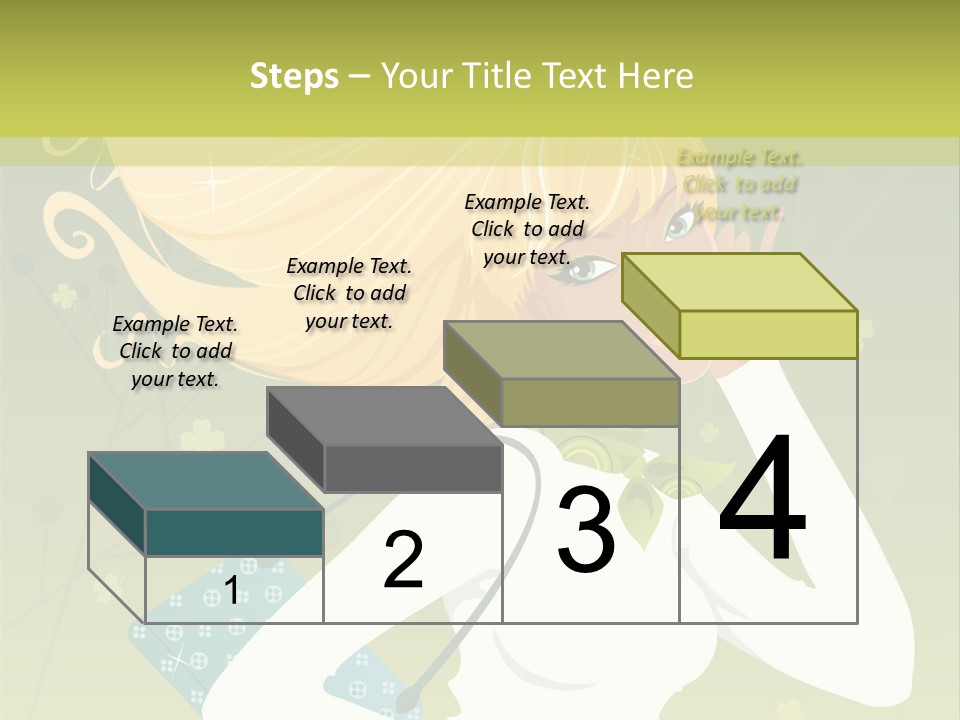 Spring Girl Stock Vector Illustration: PowerPoint Template