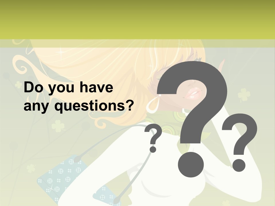 Spring Girl Stock Vector Illustration: PowerPoint Template