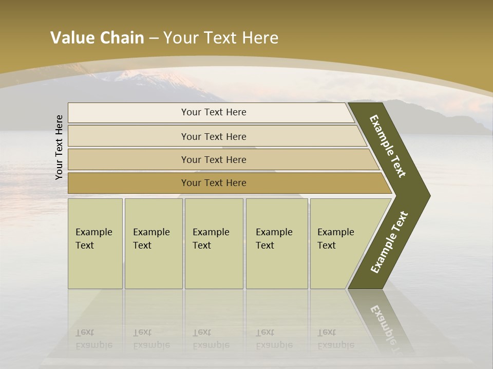 Plank Pier Extending Over Calm Water PowerPoint Template