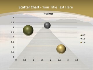 Plank Pier Extending Over Calm Water PowerPoint Template