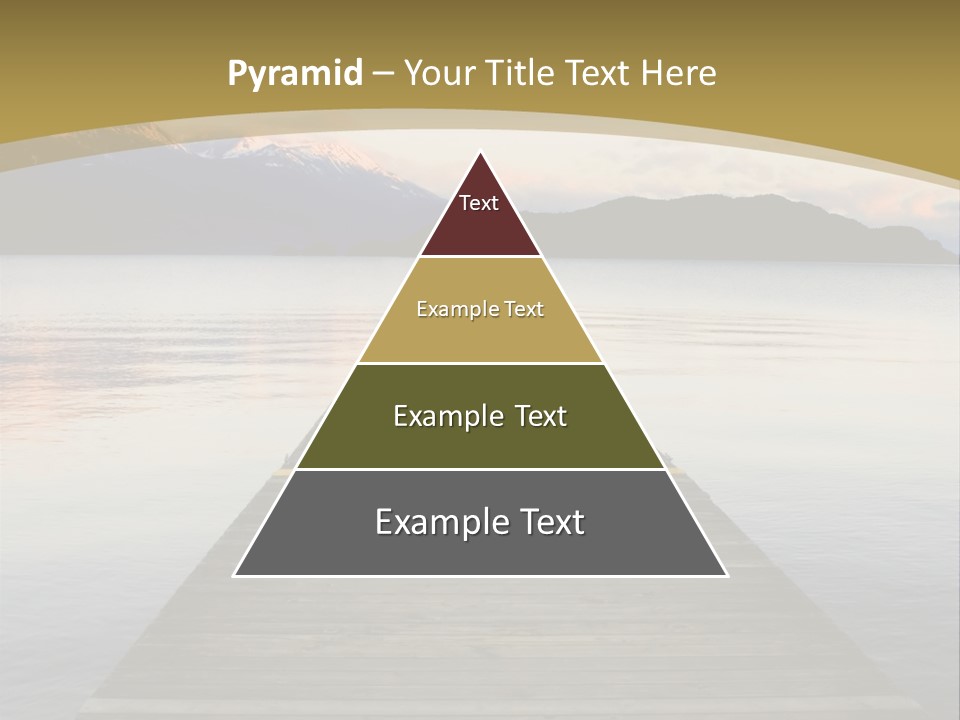 Plank Pier Extending Over Calm Water PowerPoint Template