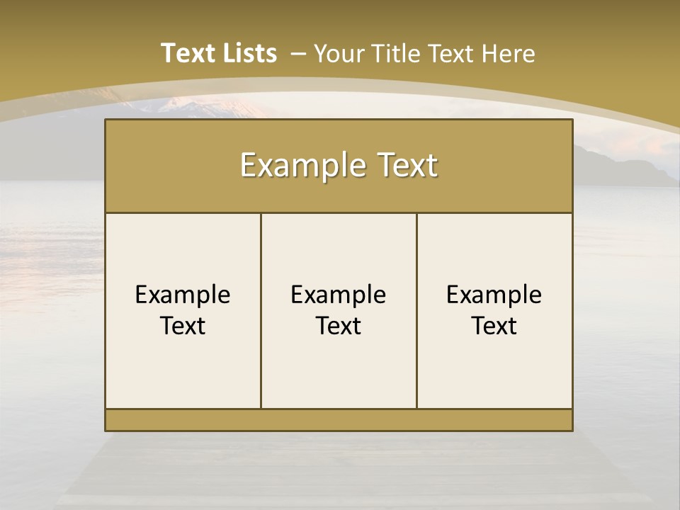 Plank Pier Extending Over Calm Water PowerPoint Template