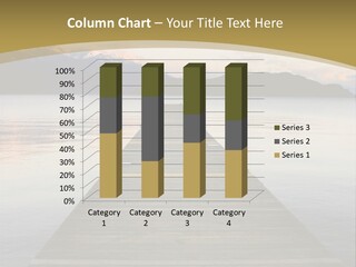 Plank Pier Extending Over Calm Water PowerPoint Template