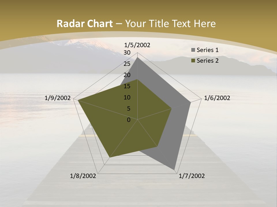 Plank Pier Extending Over Calm Water PowerPoint Template