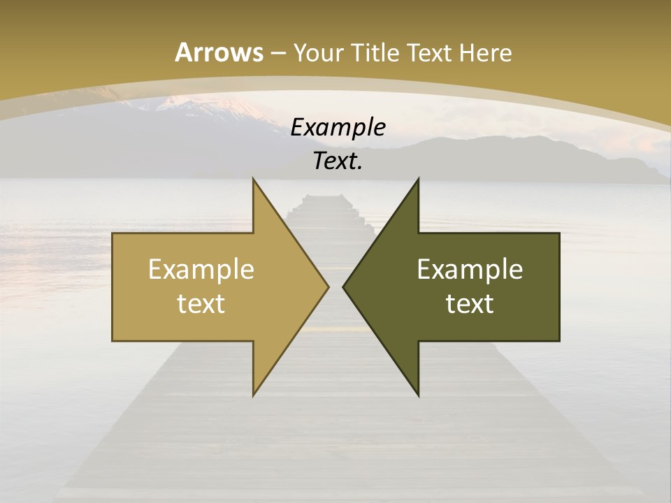 Plank Pier Extending Over Calm Water PowerPoint Template