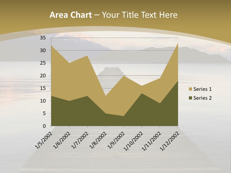 Plank Pier Extending Over Calm Water PowerPoint Template