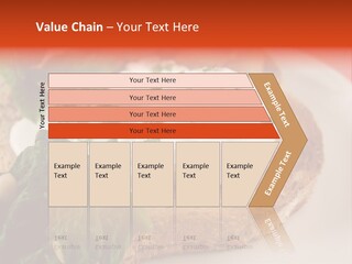 Poached Egg Breakfast With Blanched Spinach And Pine Nuts With Mushrooms And Shallots. PowerPoint Template