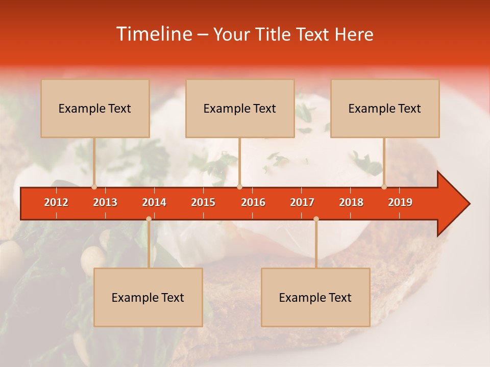 Poached Egg Breakfast With Blanched Spinach And Pine Nuts With Mushrooms And Shallots. PowerPoint Template