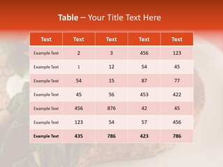 Poached Egg Breakfast With Blanched Spinach And Pine Nuts With Mushrooms And Shallots. PowerPoint Template