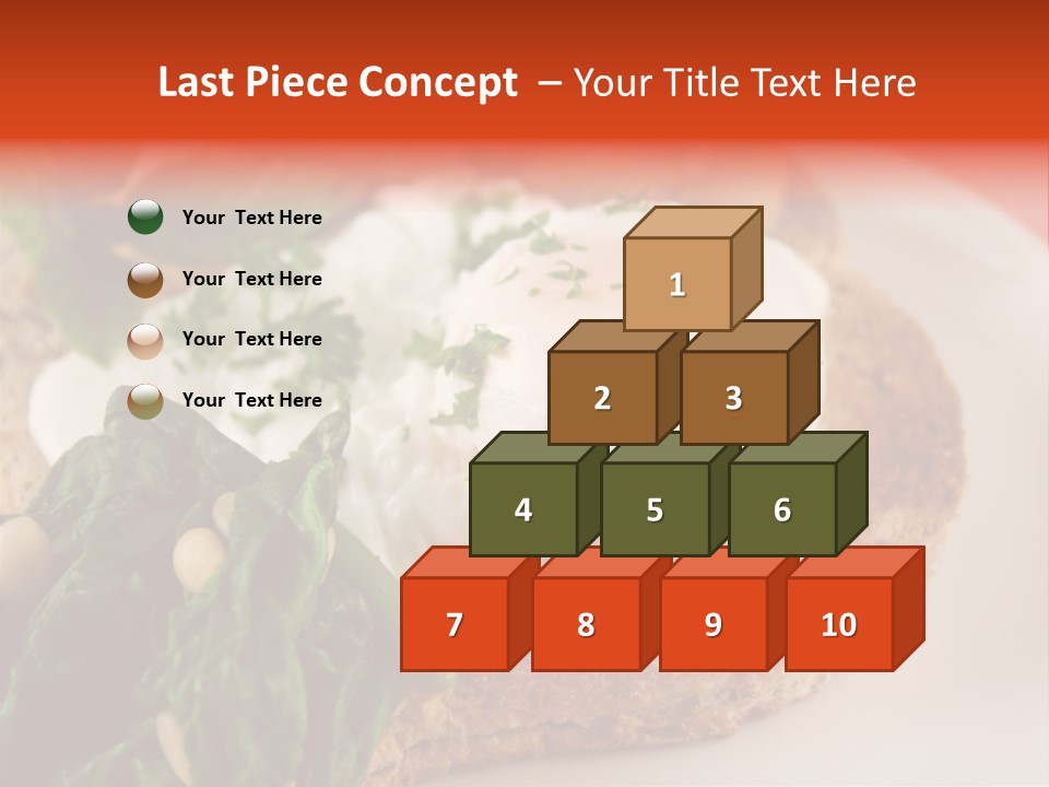 Poached Egg Breakfast With Blanched Spinach And Pine Nuts With Mushrooms And Shallots. PowerPoint Template