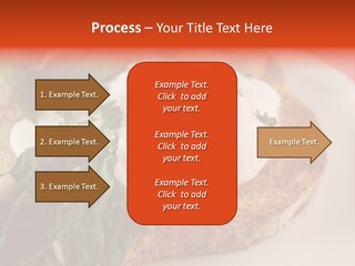 Poached Egg Breakfast With Blanched Spinach And Pine Nuts With Mushrooms And Shallots. PowerPoint Template