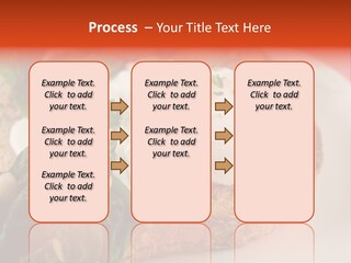 Poached Egg Breakfast With Blanched Spinach And Pine Nuts With Mushrooms And Shallots. PowerPoint Template